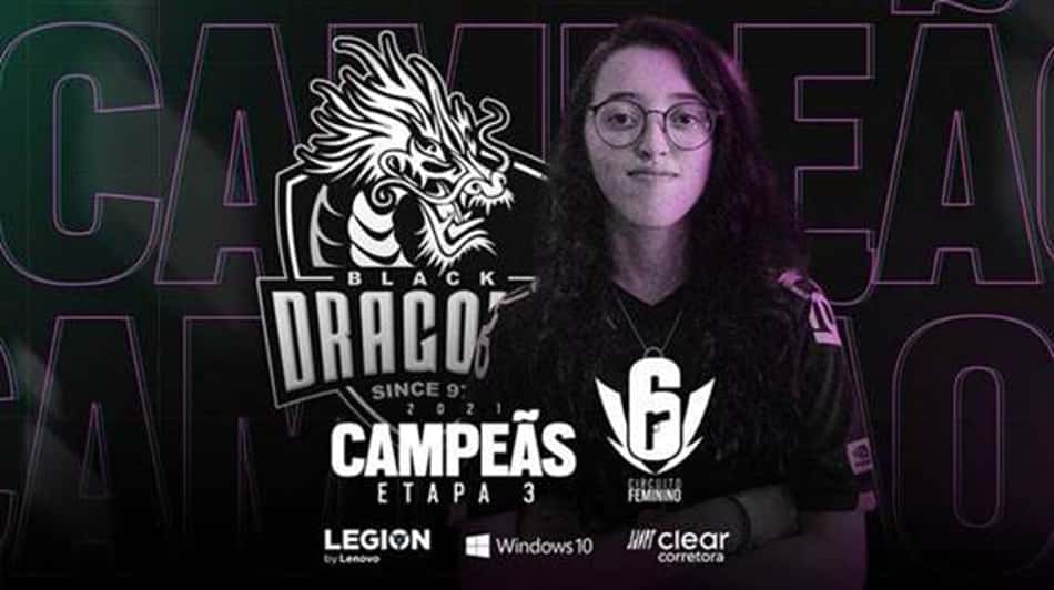 Black Dragons vence mais uma etapa e garante vaga antecipada na fase final do Circuito Feminino de Rainbow Six Siege 2021