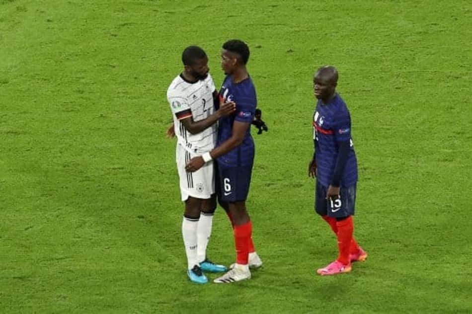 Pogba minimiza mordida amigável de Rudiger na Euro: 'Não foi nada sério'