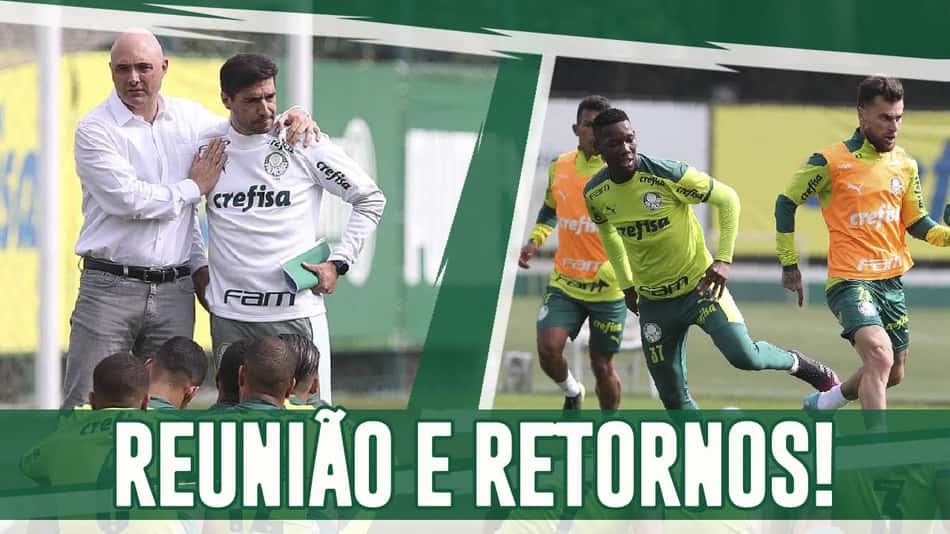 Boletim: Patrick de Paula, Lucas Lima e Veron voltam a treinar após reunião entre Abel e direção