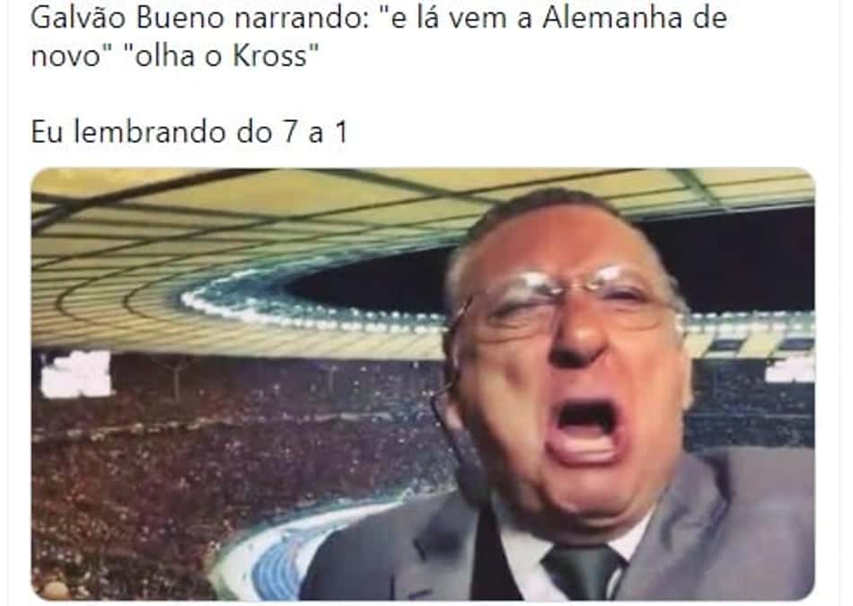Narração de Galvão em jogo da Euro gera elogios e muitos memes: 'Lá vem a Alemanha de novo!'