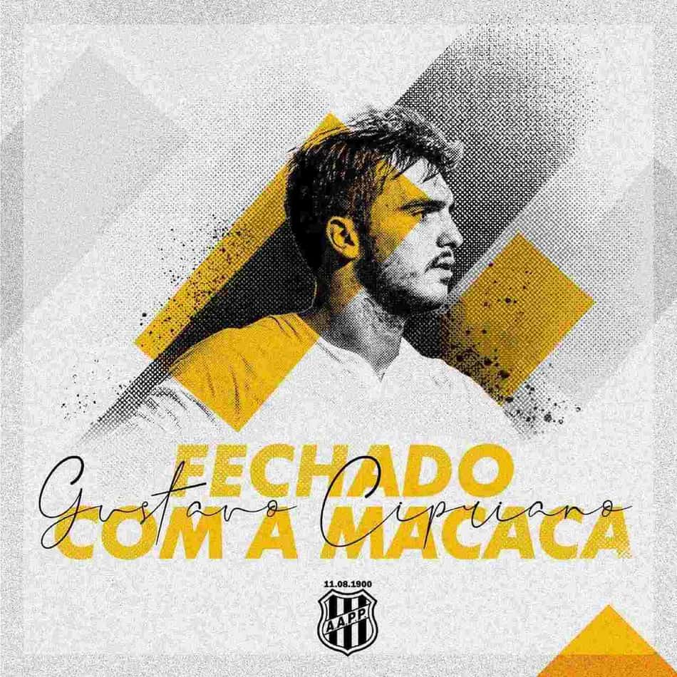 Ponte Preta fecha com o ex-Santos Gustavo Cipriano para o restante do Brasileirão Série B