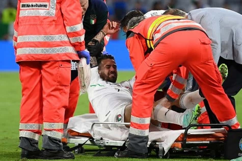 Destaque da Itália, Spinazzola rompe o tendão de aquiles e está fora da Eurocopa