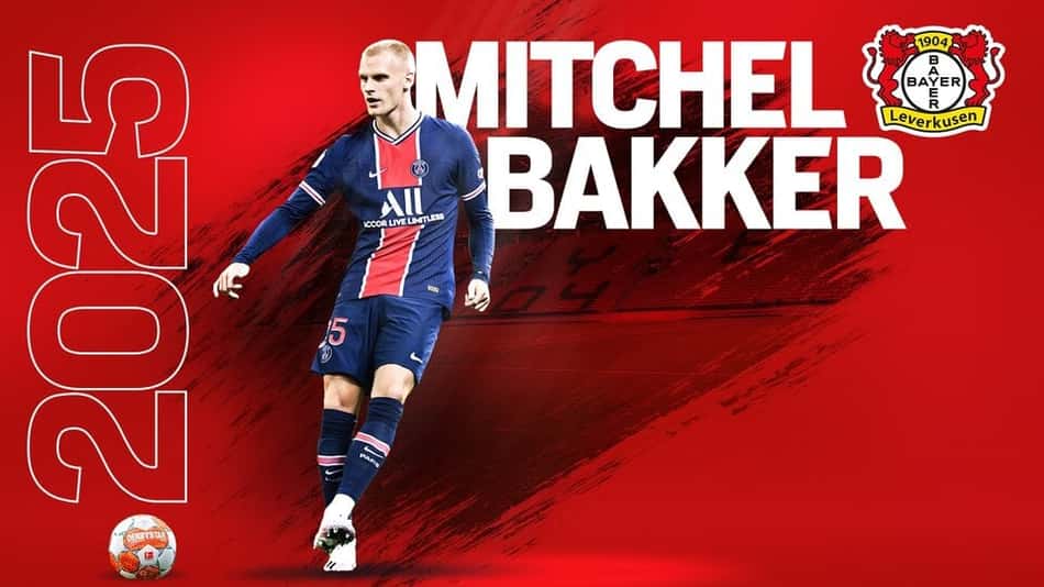 Em tentativa de limpar o elenco, PSG vende Bakker ao Bayer Leverkusen