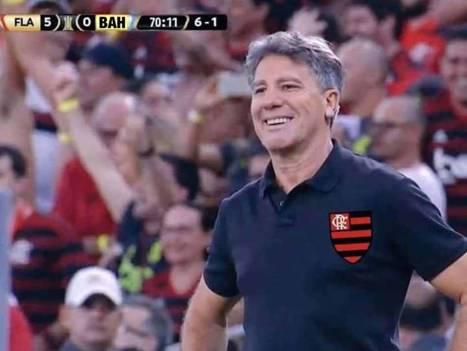 Cincum! Goleada do Flamengo diante do Bahia rende memes com Renato e Gabigol