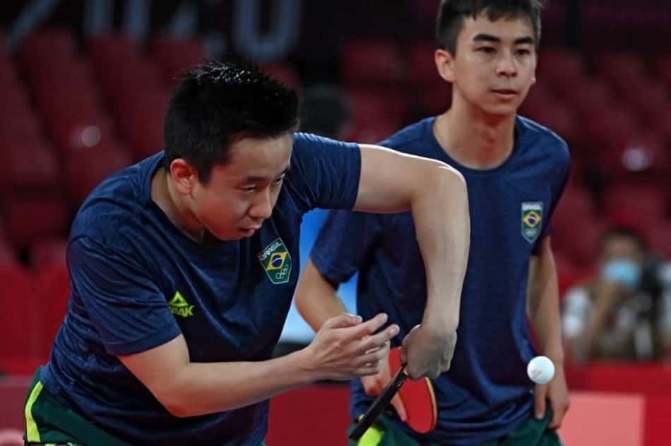 Tênis de mesa por equipes: time masculino do Brasil vence Sérvia nas oitavas de final em Tóquio