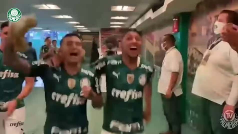 VÍDEO: Veja a festa no vestiário do Allianz Parque após a classificação do Palmeiras na Copa Libertadores