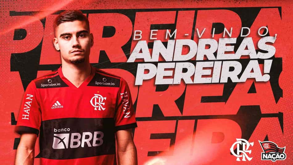 Flamengo oficializa chegada de Andreas Pereira, do Manchester United