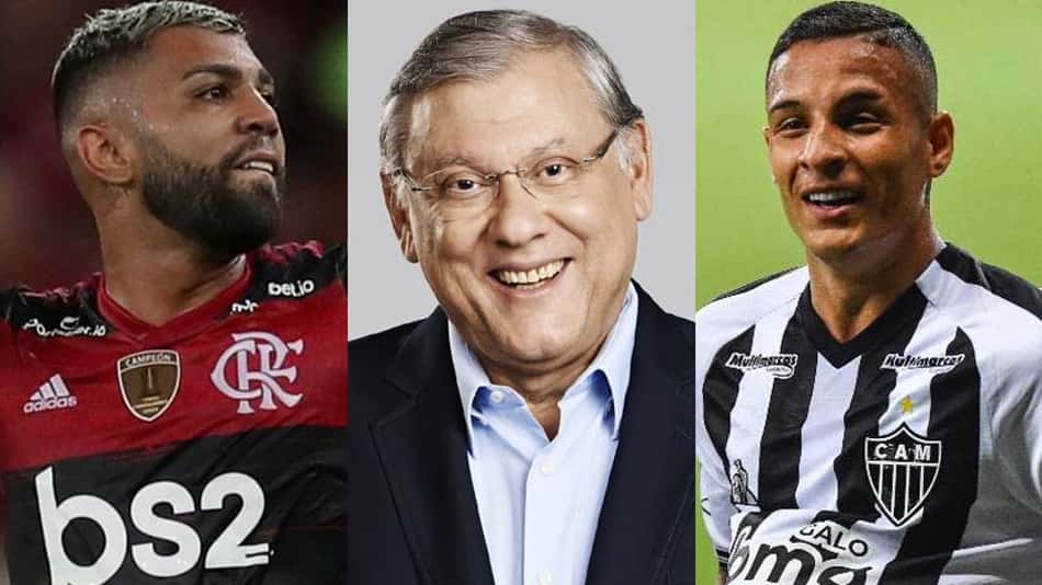 Milton Neves monta time ideal com jogadores de Flamengo, Palmeiras e Atlético-MG; confira a escalação!