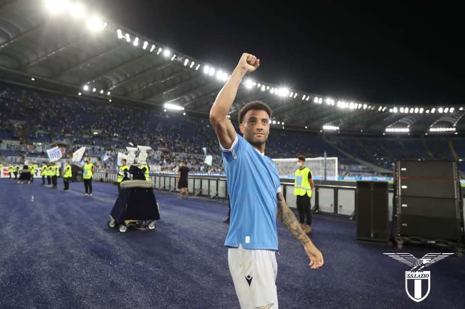 Felipe Anderson vibra com primeiro gol marcado em retorno à Lazio