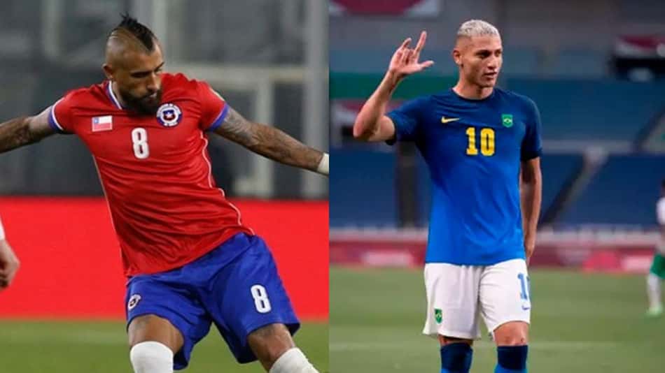 Richarlison provoca Arturo Vidal, é chamado de 'palhaço' por chileno, e rebate: 'Sentiu!'