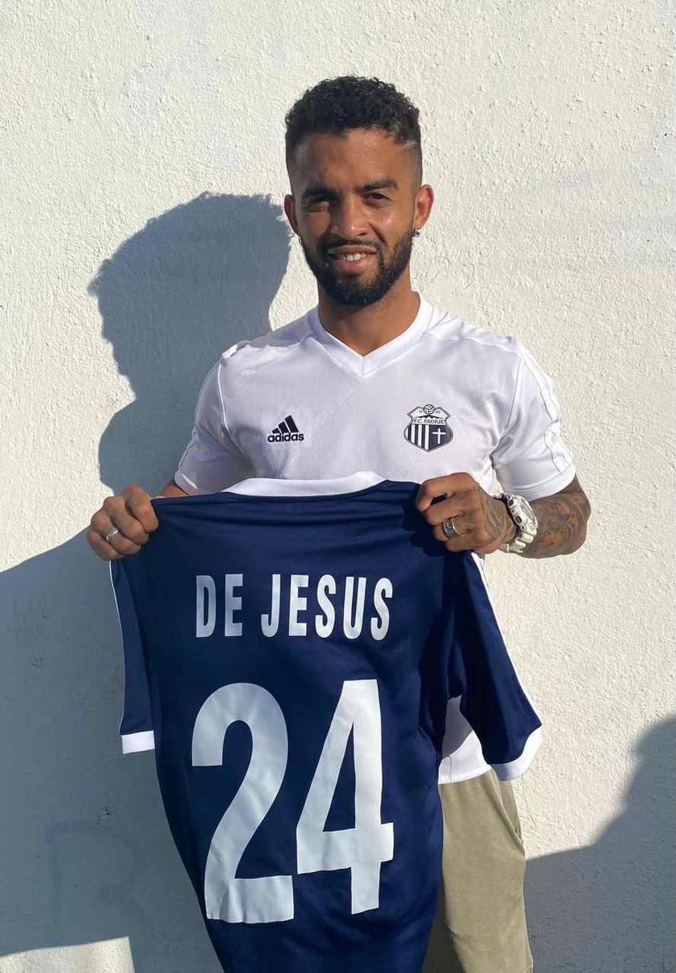 Elisson Baiano, ex-Atlético-MG, celebra acerto com FK Skopje, da Macedônia