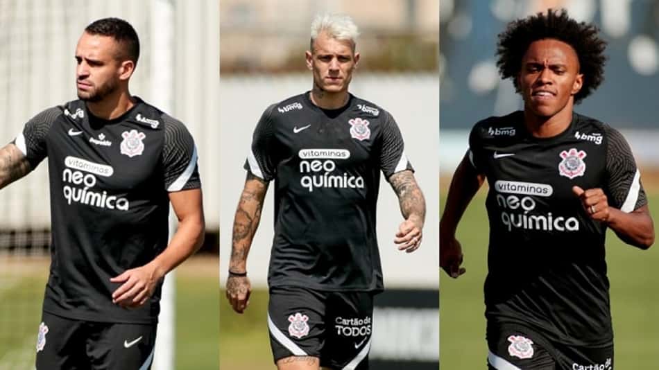 Montagem - Renato Augusto, Róger Guedes e Willian - Corinthians