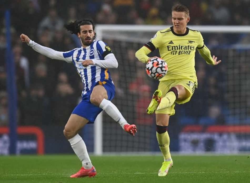 Arsenal empata sem gols com o Brighton e segue longe do G4 do Campeonato Inglês