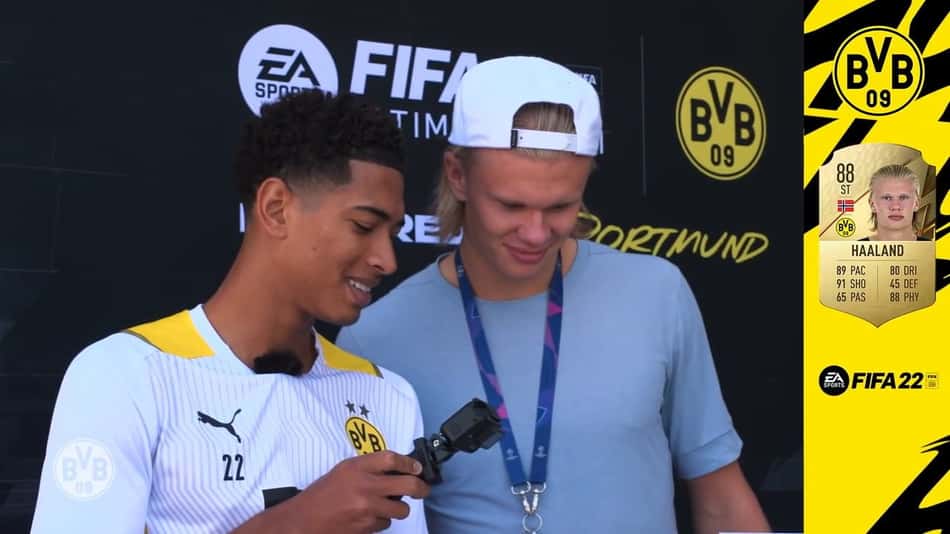 VÍDEO: Haaland se 'frustra' ao saber que Lewandowski e Mbappé são melhores que ele no FIFA 22