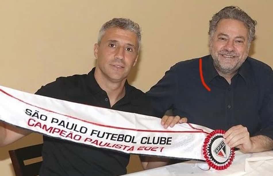 Crespo visita o CT da Barra Funda e se despede de elenco do São Paulo; Casares agradece treinador