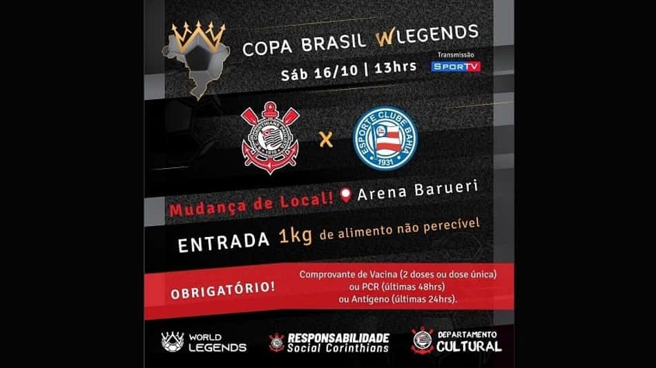 Em Barueri, Corinthians conta com apoio da Fiel para avançar na Copa Brasil WLegends