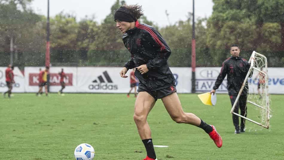 Flamengo: após lesão em jogo da Libertadores, David Luiz inicia atividades de transição no gramado