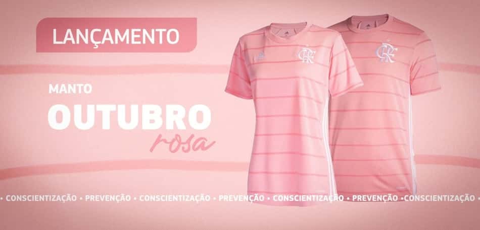 Flamengo lança nova camisa alusiva ao Outubro Rosa e anuncia doação