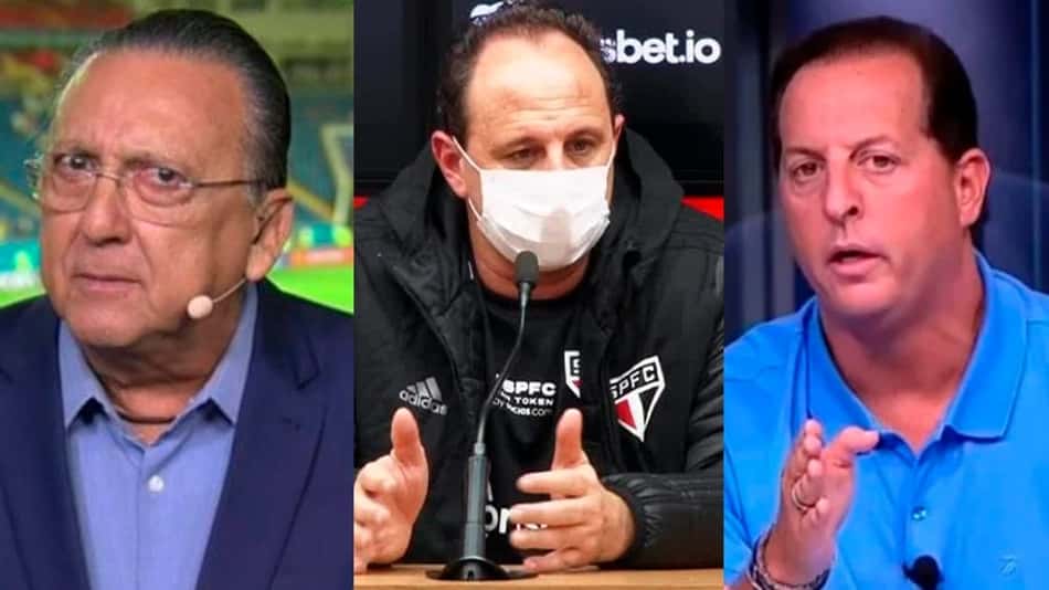 Benja corneta convite da Globo a Rogério Ceni durante coletiva para programa de Galvão Bueno: 'Que feio'