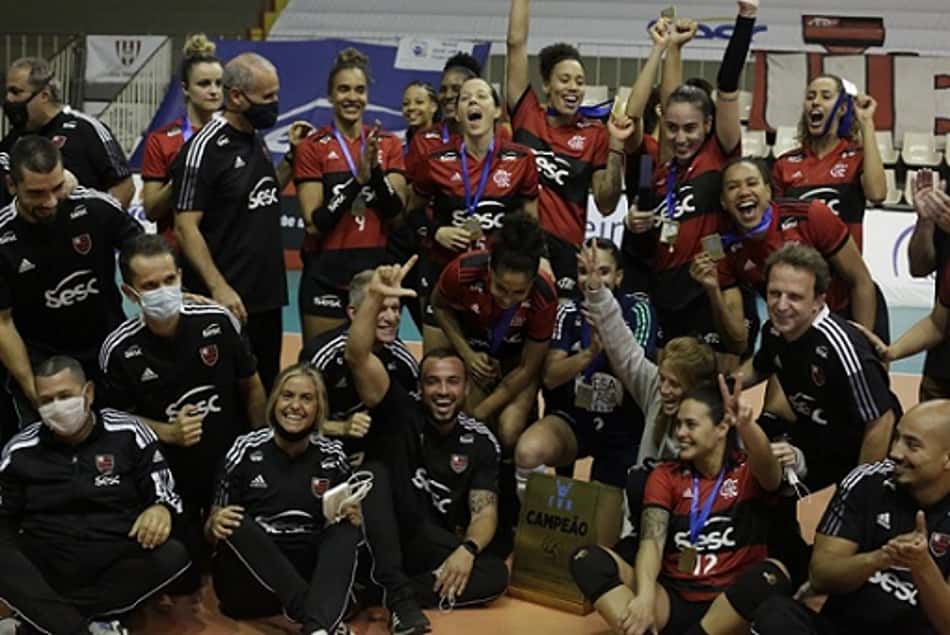 Fluminense iguala série, mas Sesc RJ Flamengo conquista o Campeonato Carioca de vôlei no Golden Set