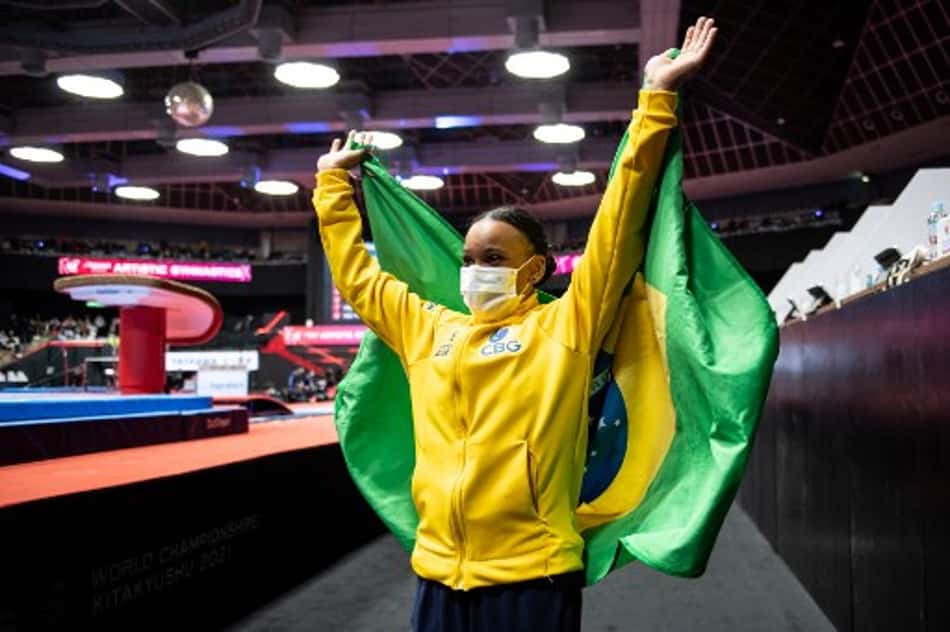 Rebeca Andrade se classifica para a final do Troféu Brasil de ginástica na 1ª posição