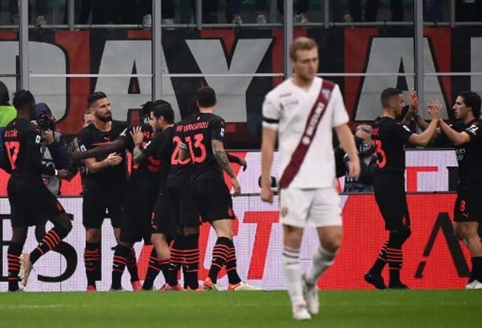 Com gol de Giroud, Milan vence o Torino e dispara na liderança do Campeonato Italiano