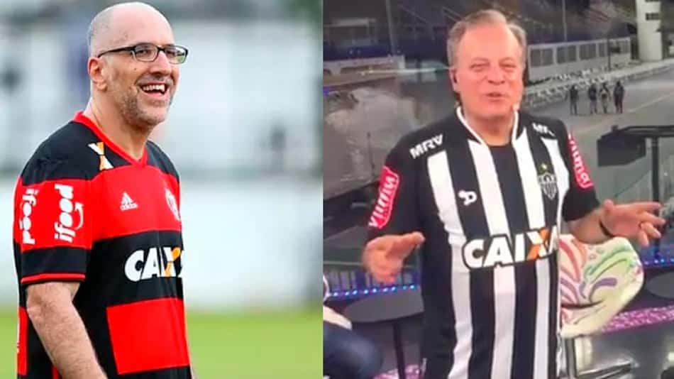 Ao L!, Antonio Tabet e Chico Pinheiro aceitam brincadeira e fazem esquenta para Flamengo x Atlético-MG