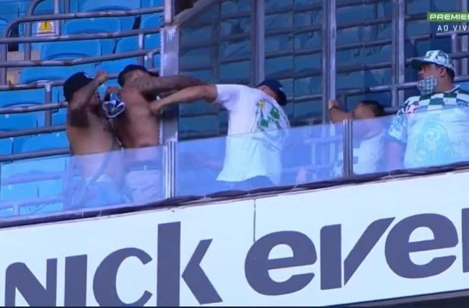 Luis Roberto reprova 'briga' na Arena do Grêmio, e colegas da Globo tentam explicar: 'Porrada com protocolo de covid'