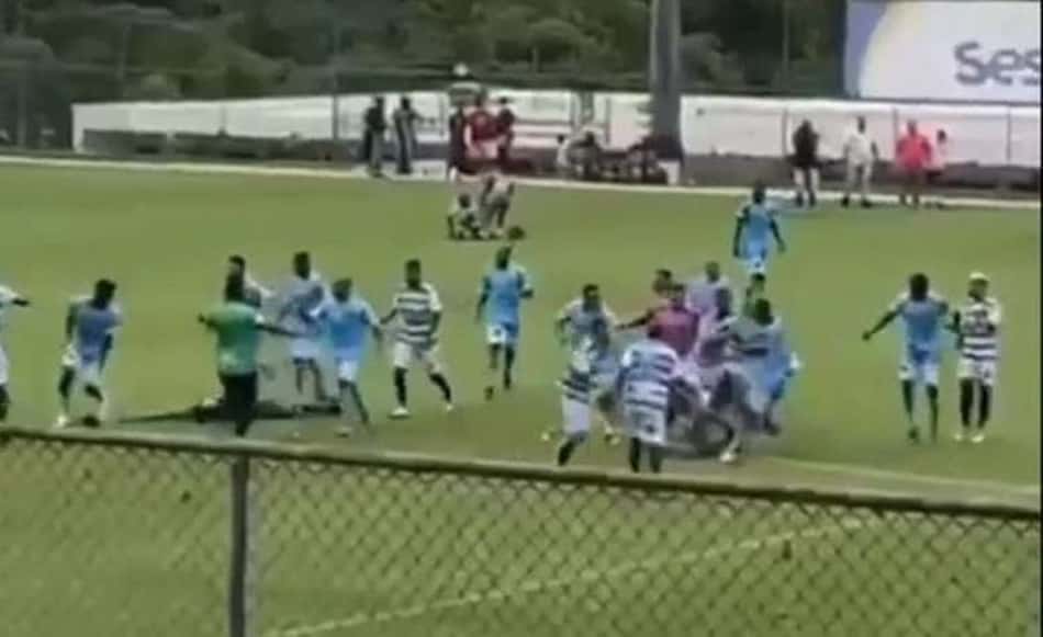 VÍDEO: final de campeonato termina em pancadaria e tiros para o alto em Belo Horizonte