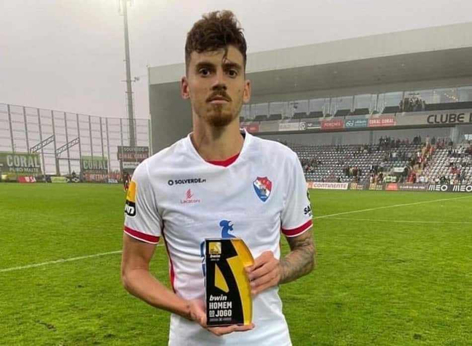 Após marcar primeiro gol com a camisa do Gil Vicente, Lucas Cunha comemora: 'Sensação única'