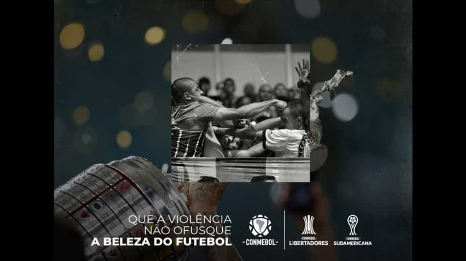 Visando as finais da Libertadores e Sul-Americana, Conmebol promove campanha contra a violência