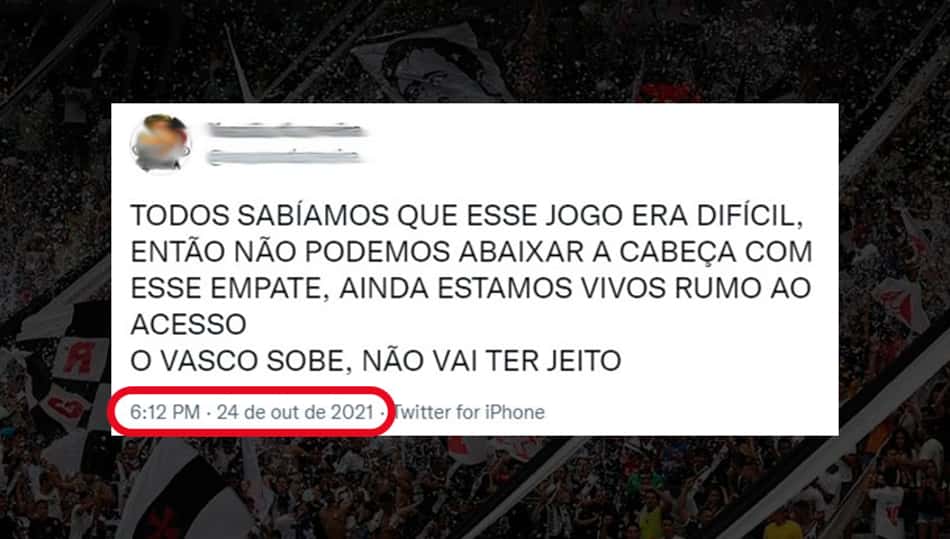 TBT: relembre tweets recentes de vascaínos afirmando que "o Vasco sobe"