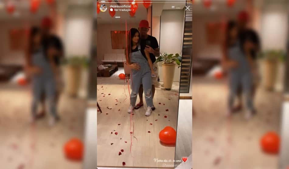 Aguardando primeiro filho, Gabriel Jesus celebra quatro meses de namoro com influenciadora