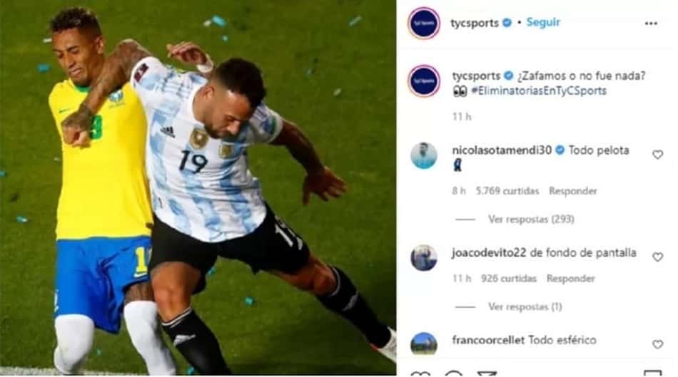 Renata Fan recrimina postagem de Otamendi após cotovelada: 'Não consigo entender o cinismo'