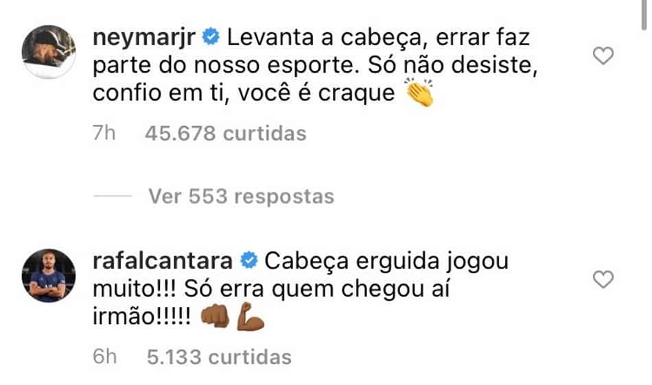 Jogadores se solidarizam com Andreas Pereira