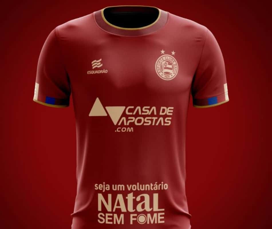 Em jogo decisivo, patrocinador estampa incentivo ao voluntariado na camisa do Bahia
