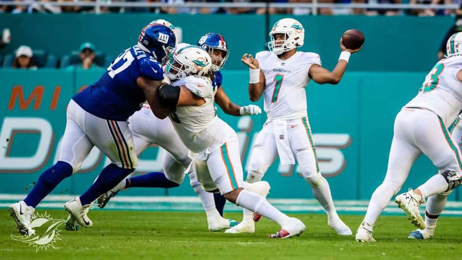 Miami Dolphins passa pelo New York Giants e alcança a quinta vitória seguida na NFL
