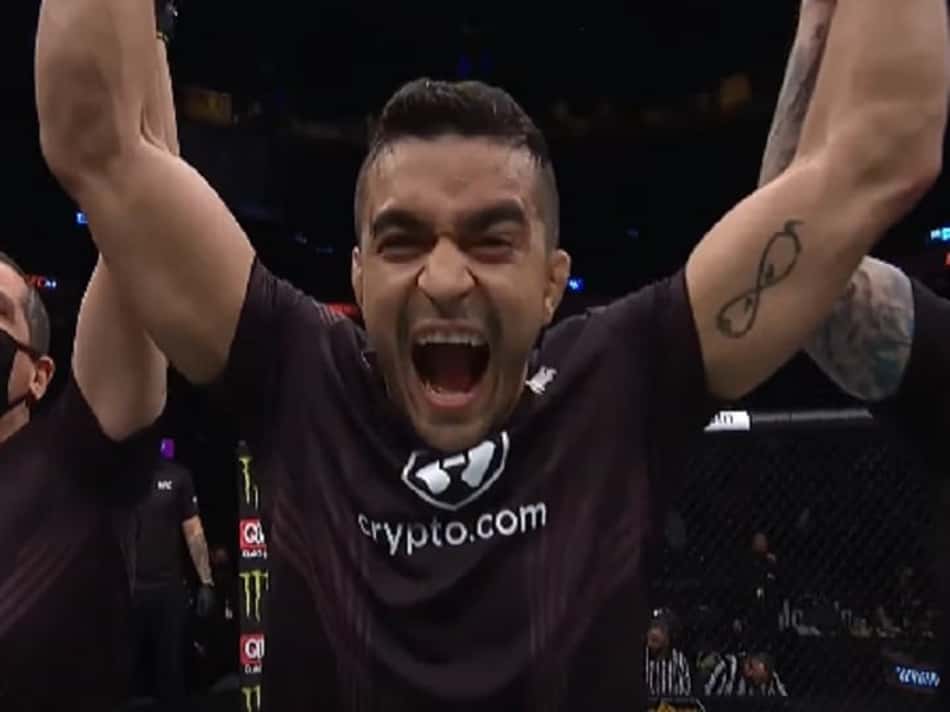 Sergipano foi um dos destaques do Brasil no card preliminar do UFC 269 (Foto: Reprodução/YouTube))