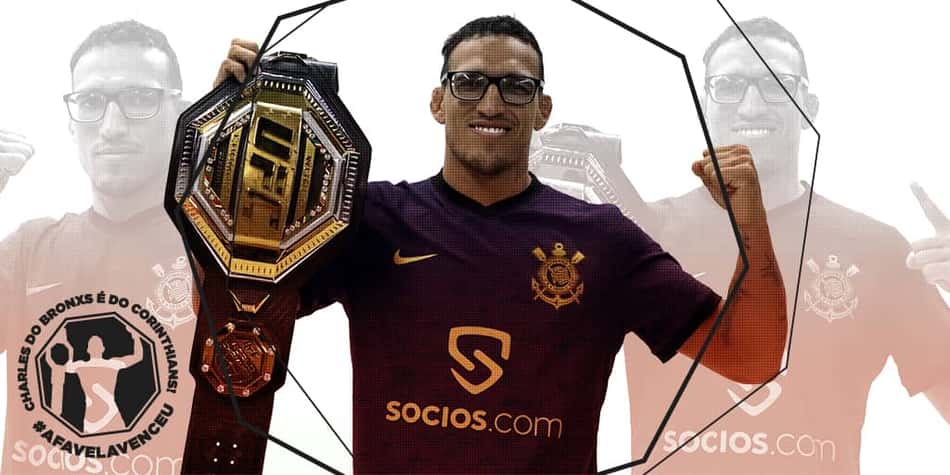 Corinthians festeja vitória e manutenção do cinturão de Charles do Bronxs no UFC