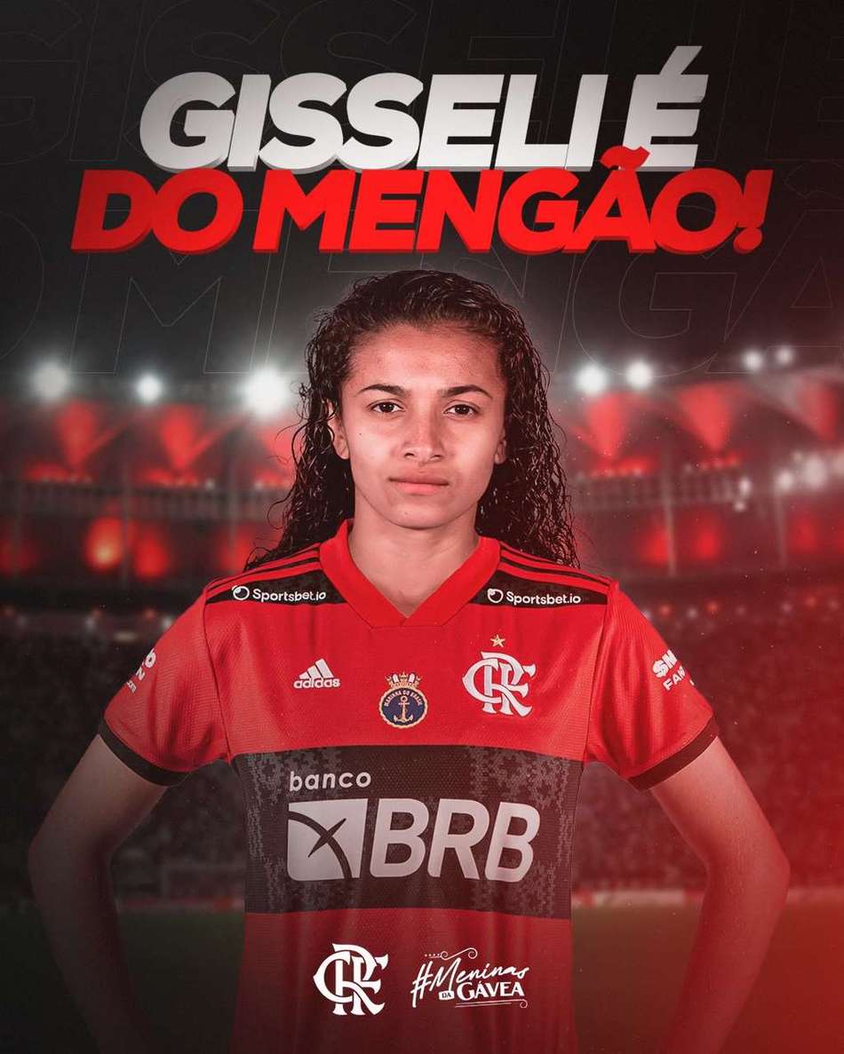 Flamengo acerta a contratação de Gisseli, que comemora: 'Objetivo é construir uma linda história no clube'