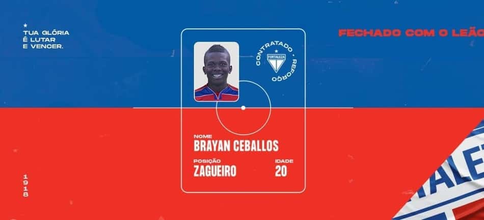 Fortaleza oficializa a contratação de Brayan Ceballos até o fim de 2024