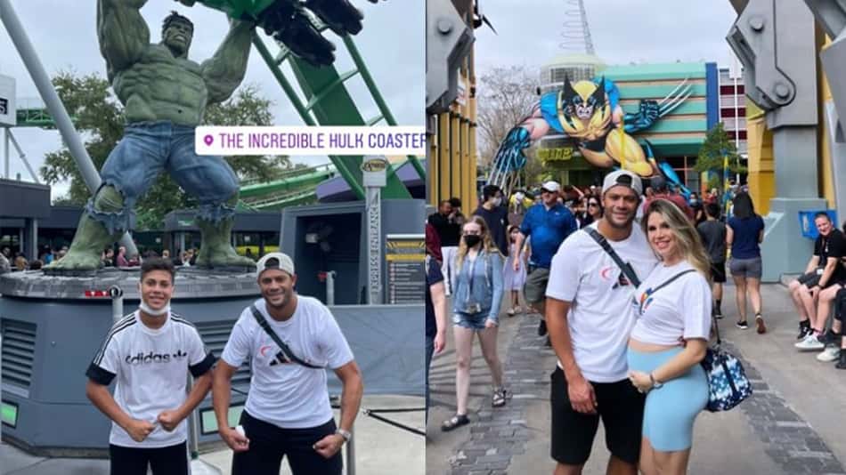 De férias após voar no Atlético-MG, Hulk leva a família para os Estados Unidos