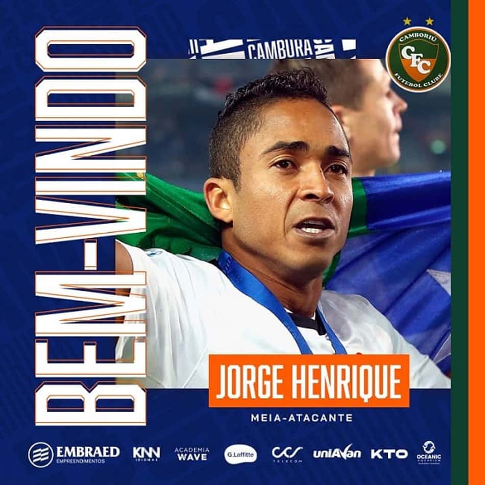 Atacante Jorge Henrique é oficializado como reforço do Camboriú