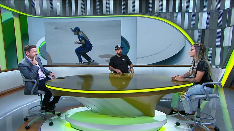 No programa Bola da Vez Pâmela Rosa avalia força feminina no skate: 'O nível do skate feminino mundial está crescendo muito'