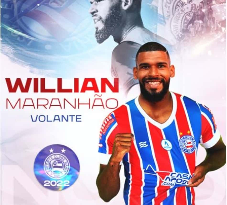 Reforço na área! Willian Maranhão é anunciado pelo Bahia