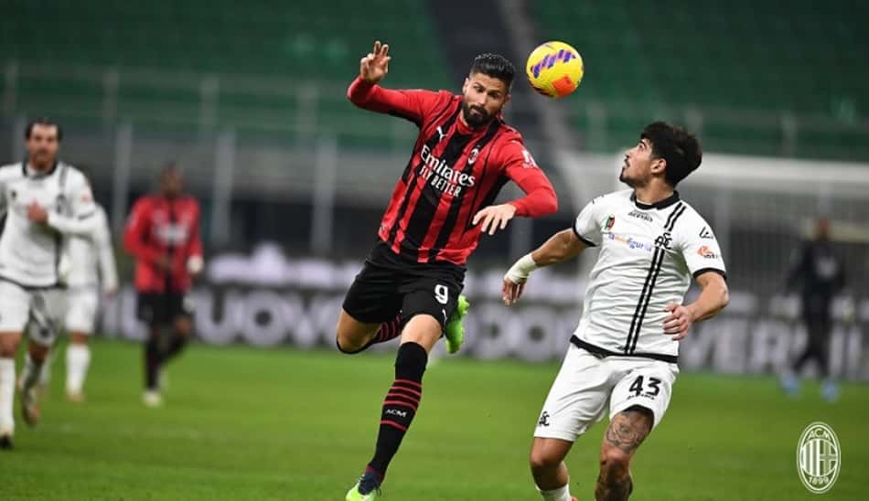 Milan sofre gol nos acréscimos e é derrotado pelo Spezia no Italiano