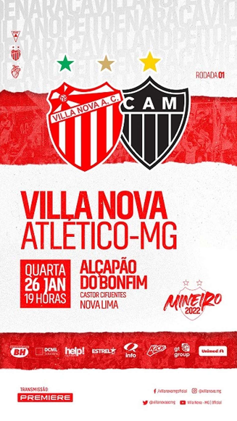 Villa Nova divulga detalhes da venda de ingressos para estreia no Mineiro contra o Atlético-MG