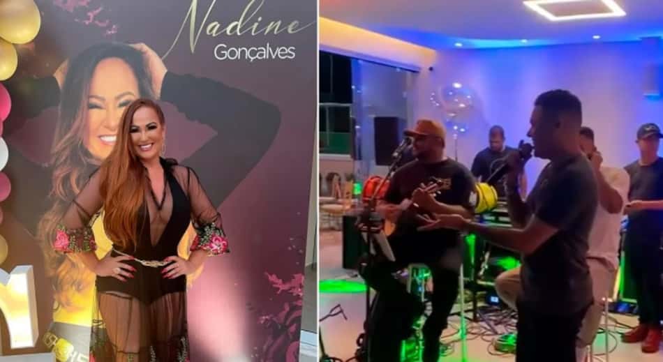 Neymar arma surpresa com Felipe Araújo no aniversário de sua mãe Nadine