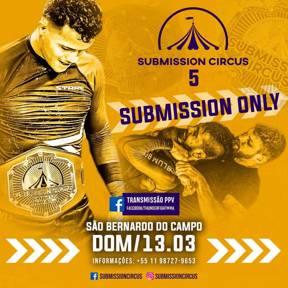 Quinta edição do Submission Circus está marcada para o dia 13 de março