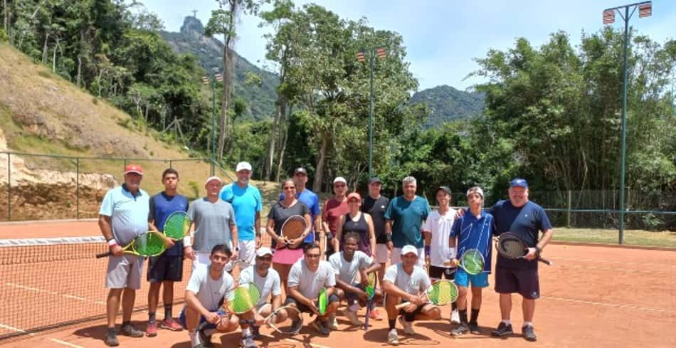Domingos Venâncio dá clínica na Rio Tennis Academy